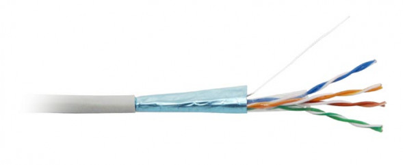 Hyperline FUTP4-C5E-S24-IN-PVC-GY-305 Кабель витая пара Cat5E