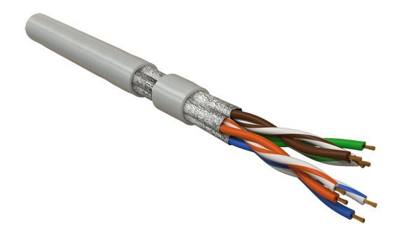 Hyperline UFTP4-C6-P26-IN-LSZH-GY-100 Кабель витая пара Cat6