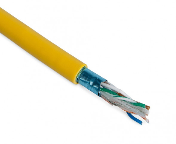Hyperline FUTP4-C5E-P26-IN-LSZH-YL-100 Кабель витая пара Cat5E