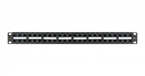Коммутационная панель NIKOMAX 19&amp;quot;, 1U, 48 портов, Кат.6 (Класс E), 250МГц, RJ45/8P8C, 110/KRONE, T568A/B, неэкранированная, с органайзером, черная - гарантия: 5 лет расширенная / 25 лет системная